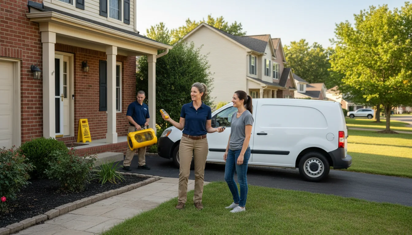 Residential water damage restoration in Lena, MS
